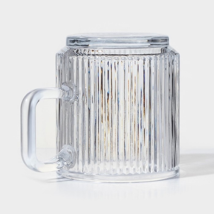 Кружка стеклянная &laquo;Грани&raquo;, 350 мл, 8,5&times;9,5 см
