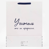 Пакет ламинированный вертикальный &laquo;Учителю&raquo;, 33 х 42 х 10 см