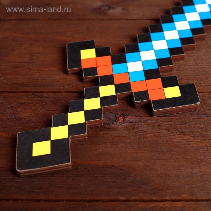 Сувенирное оружие из дерева Меч паладина "Пиксель", 37 см МИКС