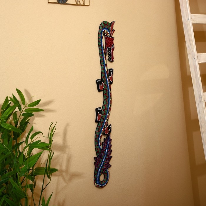 Панно &laquo;Дракон&raquo;, 96&times;14&times;1.5 см, дерево, МИКС