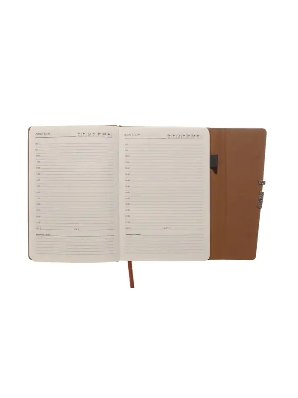 Ежедневник недатированный формат А5, с клапаном, 96л, линия, пвх, Серый