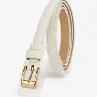 Ремень жен 02-01-01-01, Март2501, 1,3*0,3*110 см, без винта, пряж золото, 1 прокол,