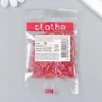 Бисер "Zlatka" стеклярус 10 г №0165 красный