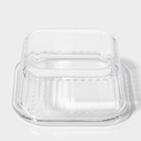 Контейнер для еды из жаропрочного стекла Доляна &laquo;Шиаду&raquo;, квадратный, 520 мл, 13&times;6,5 см
