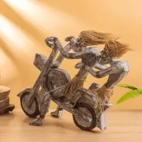 Сувенир "Аборигены байкеры" дерево, 35х15х30 см