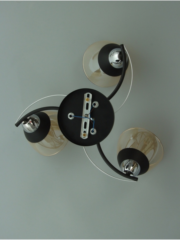 Люстра "Ирида" 3хЕ27 40Вт черно-хромовый 44х44х24 см