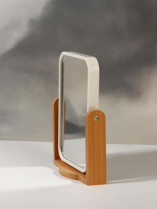 Зеркало наст бамбук подст прям-к (2) BAMBOO 12,5*17см/16,5*19*4,5см б/увел кор QF