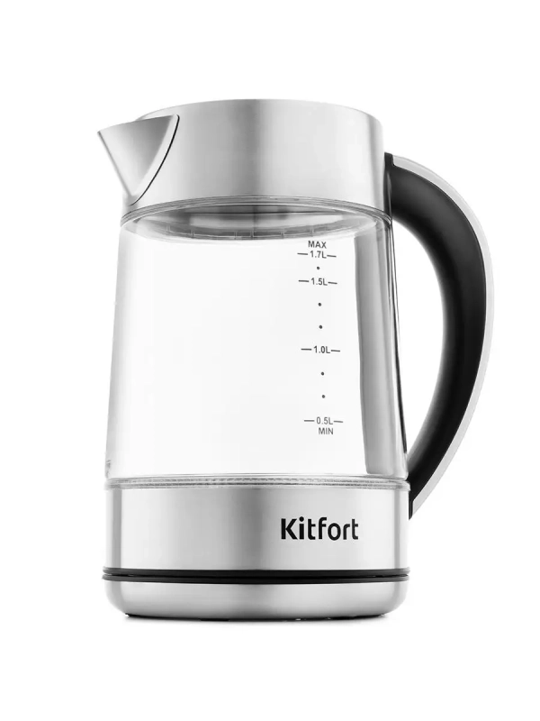 Чайник электрический стеклянный с подсветкой КТ-690 - 1.7 л