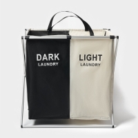 Корзина для белья Доляна LAUNDRY, складная, 60&times;40&times;58 см