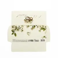 Конверт для денег с наклейкой, &laquo;С днём свадьбы&raquo;, тиснение, 17.5 х 9 см