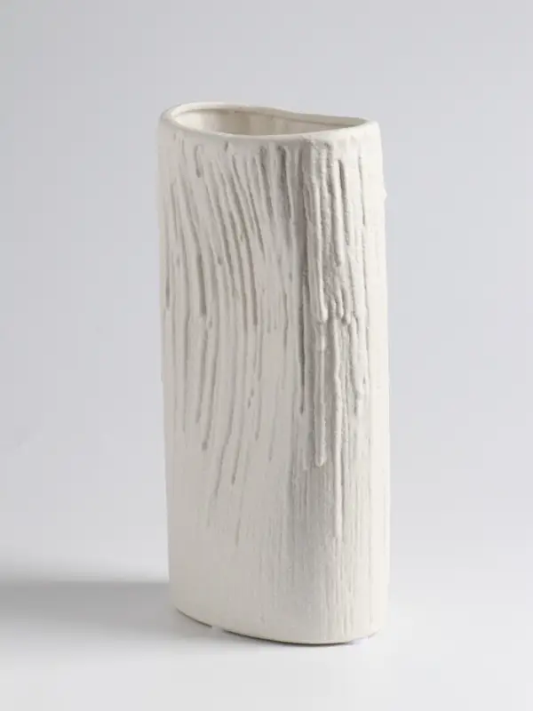 Ваза &laquo;Кристилис&raquo;, 24.5&times;12 см, керамика, белая