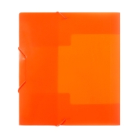 Папка на резинке А5, 500 мкм, Calligrata, корешок 30 мм, неон, оранжевая