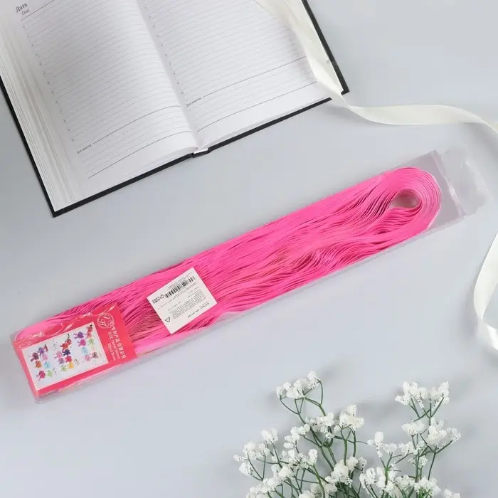 Бант-шар №3 "Золотые полосы", цвет розовый