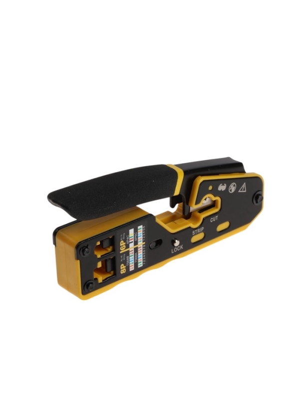 Кримпер ТУНДРА, обжим пластиковых клемм RJ45 RJ11/12, зачистка до 7 мм