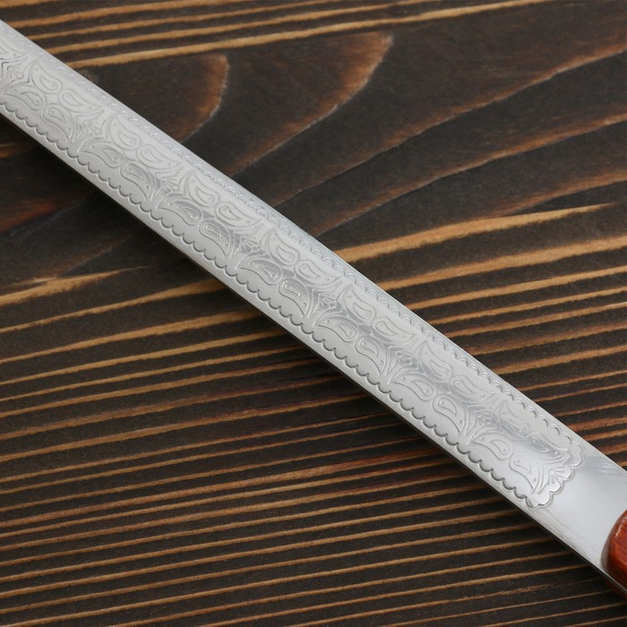 Поварешка для казана узбекская 42см, диаметр 14см с деревянной ручкой