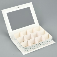 Коробка под 12 конфет с ячейками &laquo;С Новым годом!&raquo; 18.8 х 13.5 х 3.5 см, Новый год