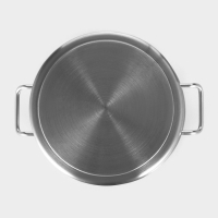 Кастрюля из нержавеющей стали Hanna Kn&ouml;vell с крышкой, 10 л, d=25 см, h=18 см, толщина 0,8мм, дно ТРС, толщина дна 4,4 мм, 201 сталь, индукция