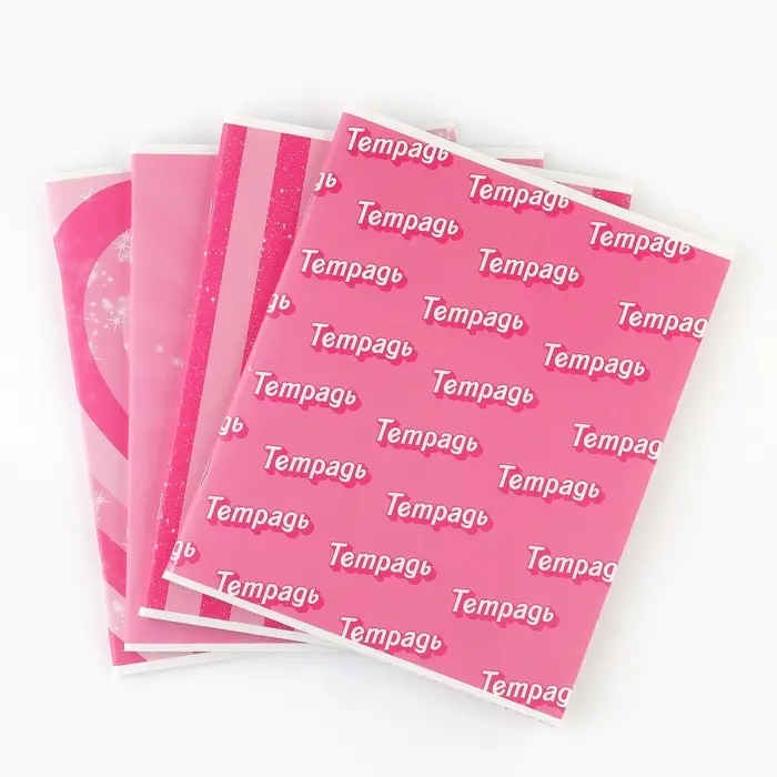 Тетрадь в клетку, 36 л., А5, на скрепке, блок №1 &laquo;Розовый&raquo; МИКС