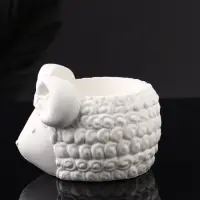 Кашпо "Баран" 12х10х7 см, натуральный, гипс