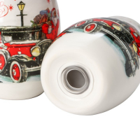 Набор для специй Доляна &laquo;С Новым годом&raquo;, 3 предмета: солонка 130 мл, перечница 130 мл, подставка