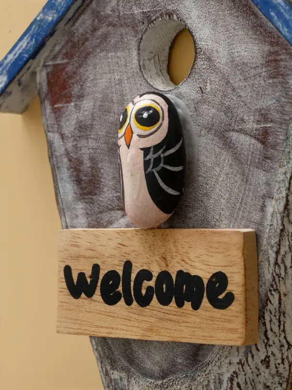 Панно "WELCOME" дерево 15х3х20 см, цв. белый