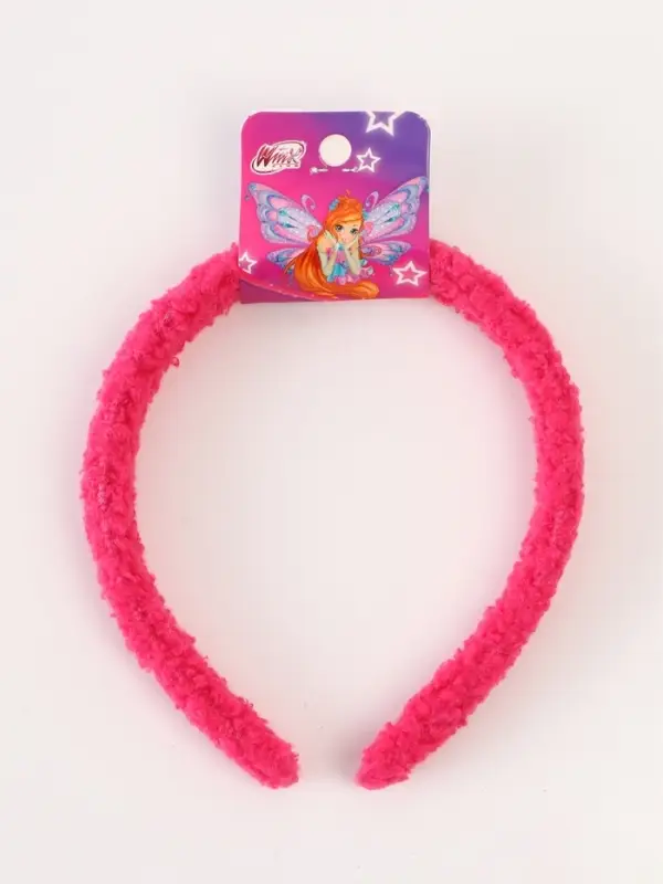 Ободок для волос плюшевый, цвет розовый, Винкс
