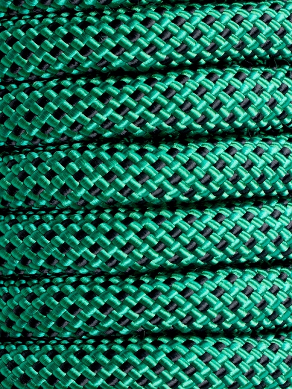 Веревка страховочно-спасательная "Climb" 48 прядная, черно-зеленая, d= 10 мм, 20 м