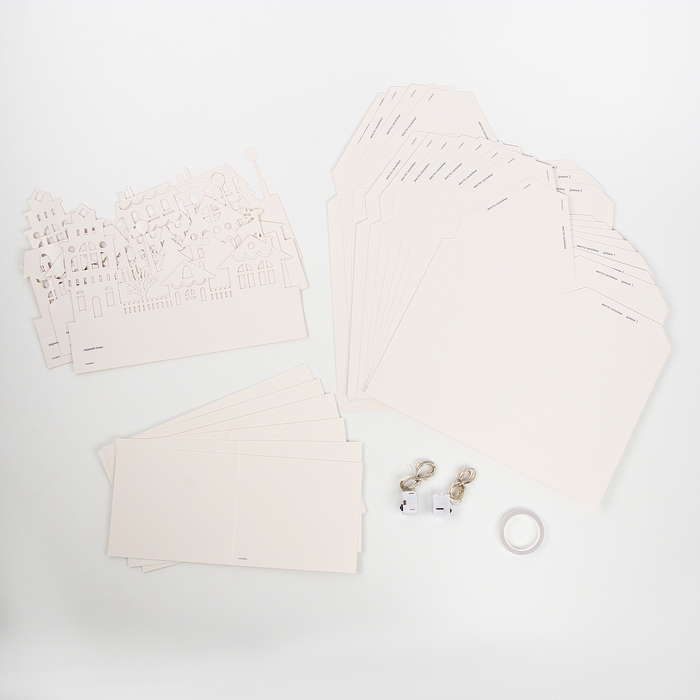 Набор для творчества &laquo;Новогодняя ночь&raquo;, 6 домиков из бумаги