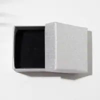 Коробочка подарочная под серьги/кольцо &laquo;Блеск&raquo;, 5&times;5 (размер полезной части 4.5&times;4.5 см), цвет серебро