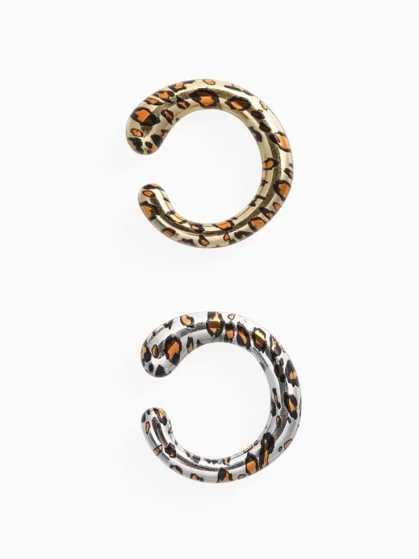 Серьги каффы &laquo;Леопард&raquo; набор 2 шт, цветные