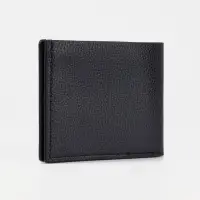 Портмоне мужское без застёжки, отдел для купюр, монет и карт, цвет чёрный