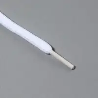 Шнурки для обуви, пара, круглые, d=3 мм, 120 см, белые