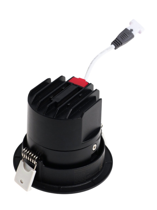 Светильник светодиодный встраиваемый, поворотный, 6Вт, 6500К, с драйвером, D75, черный