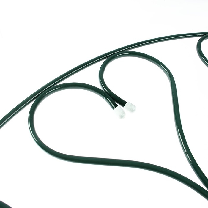 Ограждение декоративное, 69 &times; 410 см, 5 секций, с заглушками, металл, зелёное, &laquo;Лебедь&raquo;