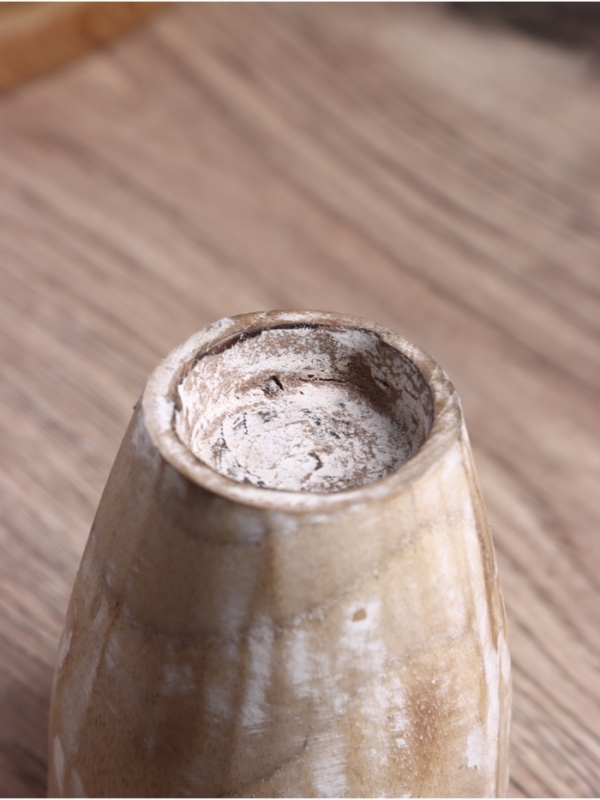 Подсвечник из дерева Джати, d 4 см, 9х9х10 см, цв. бежевый