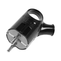 Вилка угловая с ушком TANGO, 16 А, 250 В, IP 20, с заземлением, черная, индивидуальная упаковка 1098