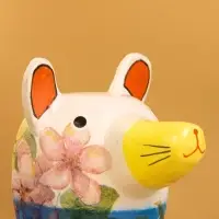 Деревянная кукла кокеши "Мышка" 7х8,5х8 см