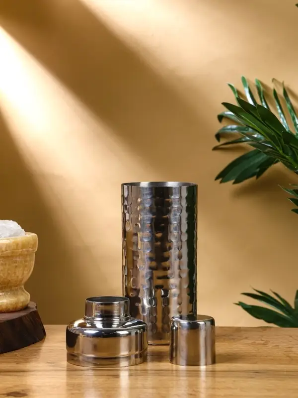 Шейкер "Серебро" нержавеющая сталь 7х7х23 см