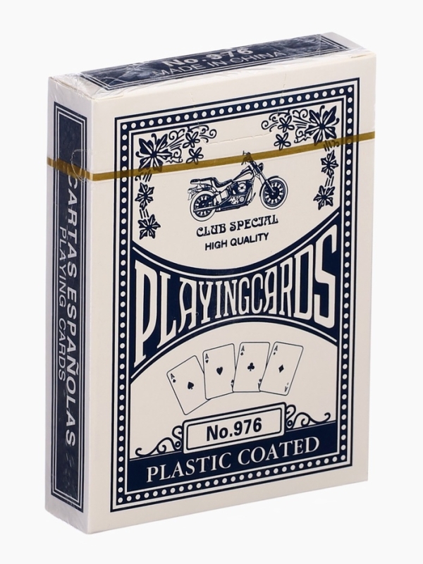 Карты игральные 54 шт "Мотоцикл", карта 6.2 х 8.7 см, синяя рубашка, 280 г