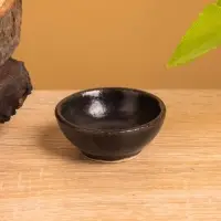 Соусник, 4.5&times;4.5&times;2 см, керамика, чёрный матовый