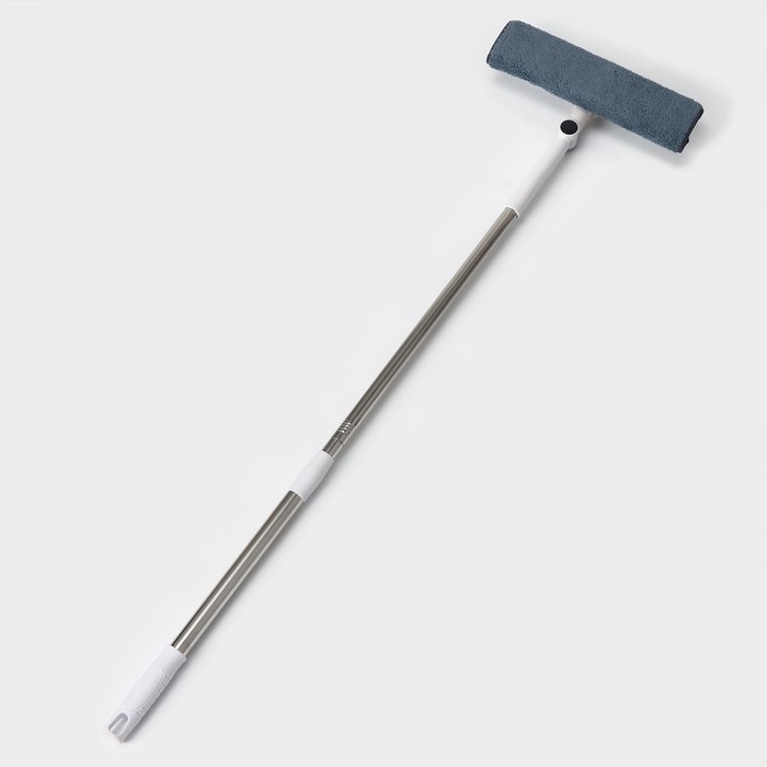 Окномойка бабочка Raccoon, стальная телескопическая ручка, микрофибра, поворот на 180&deg;, 27&times;7&times;114(137) см