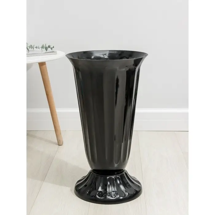 Ваза &laquo;Цветочная&raquo;, 17 л, d=29 см, h=52 см, пластиковая, чёрная