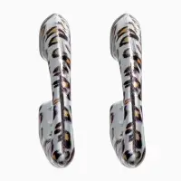 Набор серьги "Леопард" трио, цветной в серебре