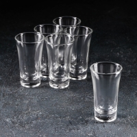 Набор стопок стеклянных &laquo;Текила&raquo;, 70 мл, 5&times;8,5 см, 6 шт