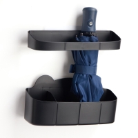 Подставка для зонтов, пластик, 23,5&times;7,5&times;11 см, 6,5&times;23,5&times;4 см, чёрная