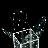 Складная прозрачная коробка из PVC, для упаковки подарков, &laquo;Сердце&raquo;, 6&times;6&times;10 см