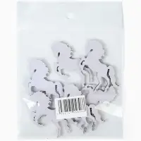 Декор "Лошадки" на клеевой основе, цвет графит, набор 6 шт.