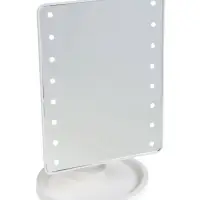 Зеркало KZ-06, подсветка, 26.5 х 16 х 12 см, 16 диодов, сенсорная кнопка, белое