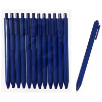 Ручка шариковая автоматическая Calligrata, 0,5мм, клип 2 х 8см, под ЛОГО, корпус матовый синий, стержень синий