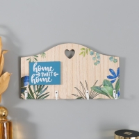 Крючки декоративные дерево "Дом, милый дом. Растения" 24х13,5 см